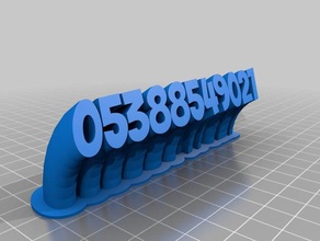 2 özelleştirilmiş süpürme benim satırı isim plakası metin ofis 3d print model - Mito3D