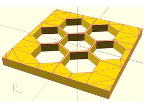 parametric hexgrid polyhedron 3d printing list comprehension openscad tutorial 3d print model - Mito3D