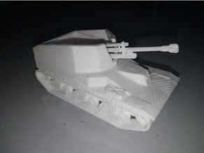 simple wespe self-propelled artillery 3d printing germany model tank wargame weapon ww2 german 3d print model - Mito3D