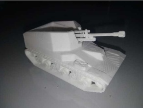 einfache wespe self-propelled artillery 3d drucken Deutschland Modell tank wargame Waffe ww2 Deutsch 3d print model - Mito3D