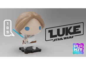 starwars luke skywalker toys games 70s 80s action figure collectible collection figurine lightsaber miniature plakit purakito scifi sci fi star wars toymaker 3d print model - Mito3D