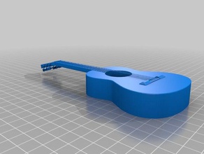 acoustic guitar music 3d print model - Mito3D