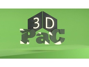 3d pac logotipo impressão diy chaveiro youtube 3d print model - Mito3D
