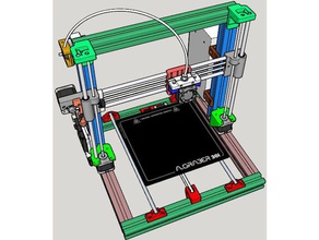 agraber 30i 3d le stampanti 3dprinter profilo in alluminio prusa i3 3d print model - Mito3D
