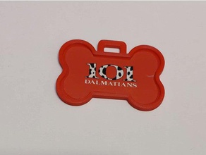 101 Dalmatiner-Hund-tag - Spielzeug Spiel Zubehör disney dogtag 3d print model - Mito3D