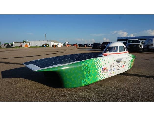 la independencia de 2018 modelo 3d vehículos energía solar coche alimentado por 3D print model - Mito3D