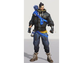 overwatch casual hanzo special winter skin people archer blizzard hero video game 3d print model - Mito3D