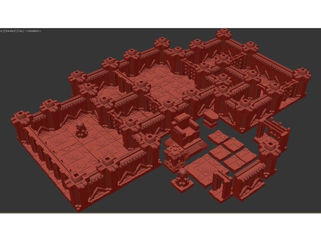 hall forgegod games dnd tiles fantasy rpg prop 3D print model - Mito3D