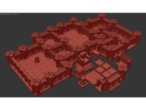 hall forgegod games dnd tiles fantasy rpg prop 3d print model - Mito3D