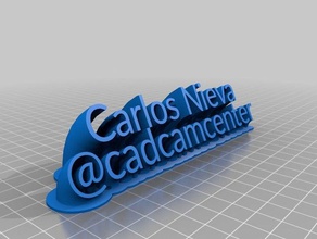carlos nieva de la oficina personalizado 3d print model - Mito3D