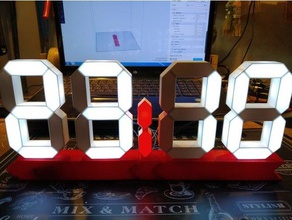 7 segment clock electronics 7segment arduino nano ds3231 3d print model - Mito3D