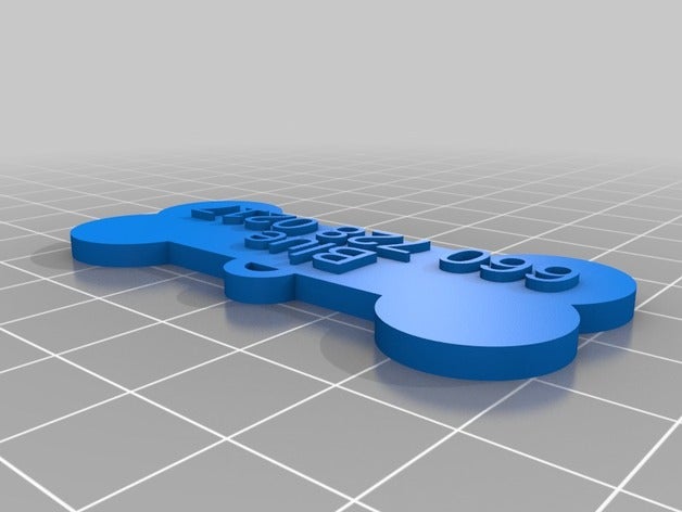 mavi standart evcil hayvan özelleştirilmiş 3D print model - Mito3D