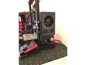 ender 3 power supply fan case 80mm 3d printer parts creality ender3 psu cover 3d print model - Mito3D