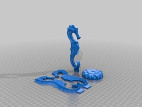 caballo de mar conjunto 3d impresión 3d print model - Mito3D