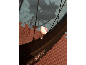 hello kitty bicycle valve cap sport outdoors 3d print model - Mito3D