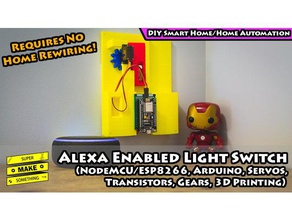alexa enabled light switch diy esp8266 homeautomation iot lightswitch nodemcu nsfw robotics smarthome 3d print model - Mito3D