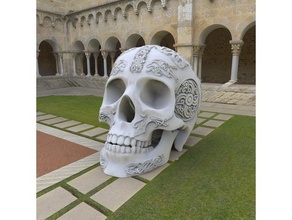 viking skull-ornament Menschen 3d print model - Mito3D