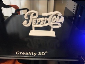 a pepsi logotipo stand sinais logotipos 3d print model - Mito3D