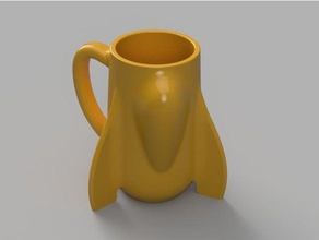 rocket mug kitchen dining cup kids 3d print model - Mito3D