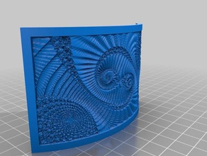 fractal lithophane 1 math art 3d print model - Mito3D