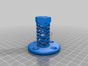 Schwerlast-Doppel-Feder-Gewinde-Montage Flansch-Vibrations-Dämpfer, flexible filament diy 3d print model - Mito3D