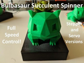 bulbasaur succulent spinner hobby 3d printer arduino attiny attiny85 box cool electronics enclosure fidget instructables low poly motor pokemon servo stepper 3d print model - Mito3D