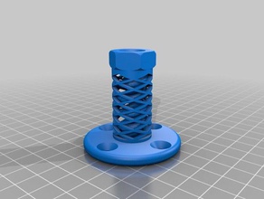 heavy duty triple spring threaded mounting flange vibration dampener flexible filament diy 3d print model - Mito3D