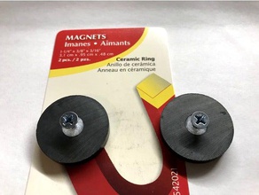 magnetic screw adapter parts holder carbon monoxide keyhole slot smoke detector 3d print model - Mito3D