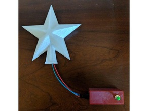 iluminada árvore de natal topper estrelas diy arduino led 3d print model - Mito3D