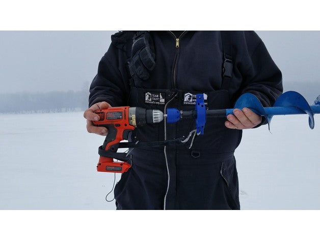 mora de hielo la barrena perforación adaptador rosca deporte al aire libre chuck taladro broca atornillador el del 3D print model - Mito3D