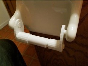 tp large roll extender bathroom holder paper roller tissue toilet wipe 3d print model - Mito3D