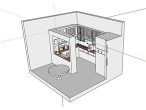 interior de la cocina comedor 3d print model - Mito3D
