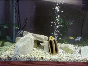 aquarium Dekoration - fels-Splitter klein Höhle Buntbarsch Fisch fishtank fish tank pleco Reptil rock 3d print model - Mito3D