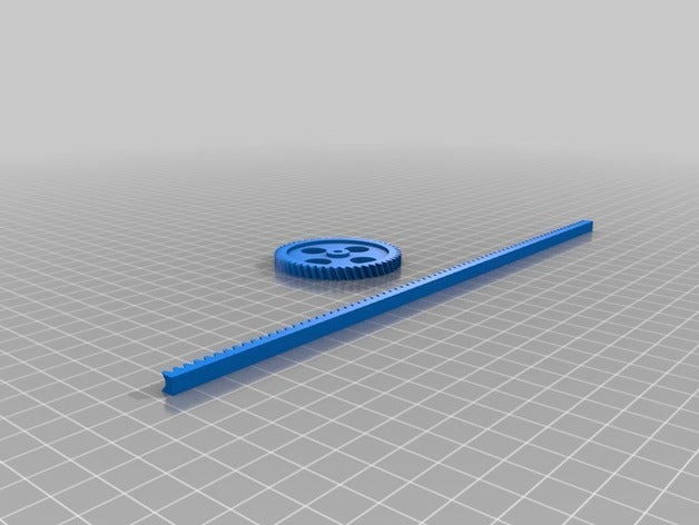 my customized parametrische zahnstange mit ritzel parametric gear rack pinion parts 3D print model - Mito3D