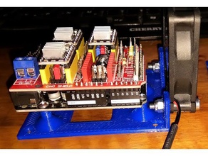 arduino uno base plate 60mm fan mount electronics 3d print model - Mito3D