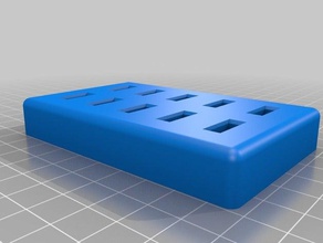 my customized usb organizer 10 hole tool holders boxes 3d print model - Mito3D