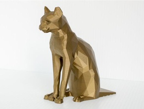 cat doorstop decor bronze kitty 3d print model - Mito3D