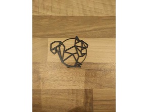 squirrel coaster kitchen dining geometric 3d print model - Mito3D