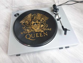 la reine lecteur de disques couvert poussière l'audio le long jeu play record enregistrement vinyle disque xdr4g0nx 3d print model - Mito3D