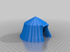 rpg redonda grande tenda de 28mm jogos 3d print model - Mito3D