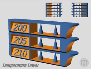 customizer estrusore temperatura torre 3d la stampa test 3d print model - Mito3D