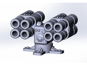 rocket launcher-Waffe 164 gaslands - Spielzeug Spiel Zubehör addon 3d print model - Mito3D