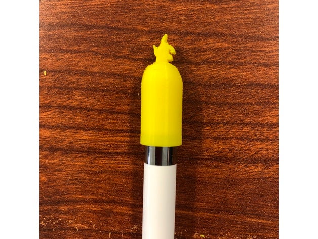 apple crayon pikachu de la pac 3d l'impression 3D print model - Mito3D