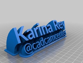 karina rey office customized 3d print model - Mito3D