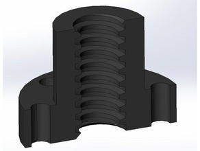 trapezoidal tuerca tr16x4 partes acme tornillo guía de plomo 3d print model - Mito3D