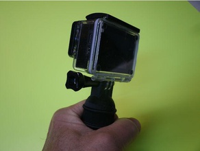 sport cam handle camera gopro grip sportcam 3d print model - Mito3D