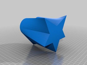 estrella del corazón deformado florero esculturas 3d print model - Mito3D
