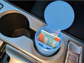 electric vehicle charging cards holder cupholder automotive ev charger sd card usb 3d print model - Mito3D