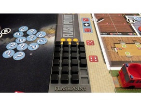 ponto de inflamação resgate incêndio danos bandeja brinquedo jogo os acessórios boardgame componentes tabuleiro 3d print model - Mito3D