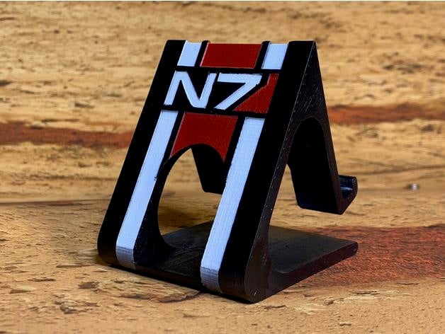 n7 telefono stand mobile bioware iphone masseffect mass effect smartphone videogame i videogiochi video gioco giochi 3D print model - Mito3D